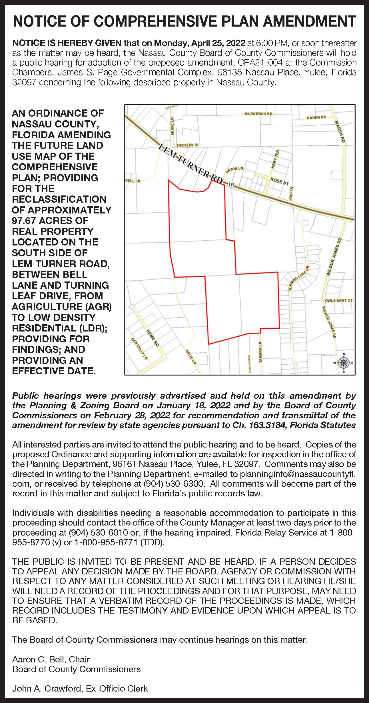 Comprehensive Plan Amendment