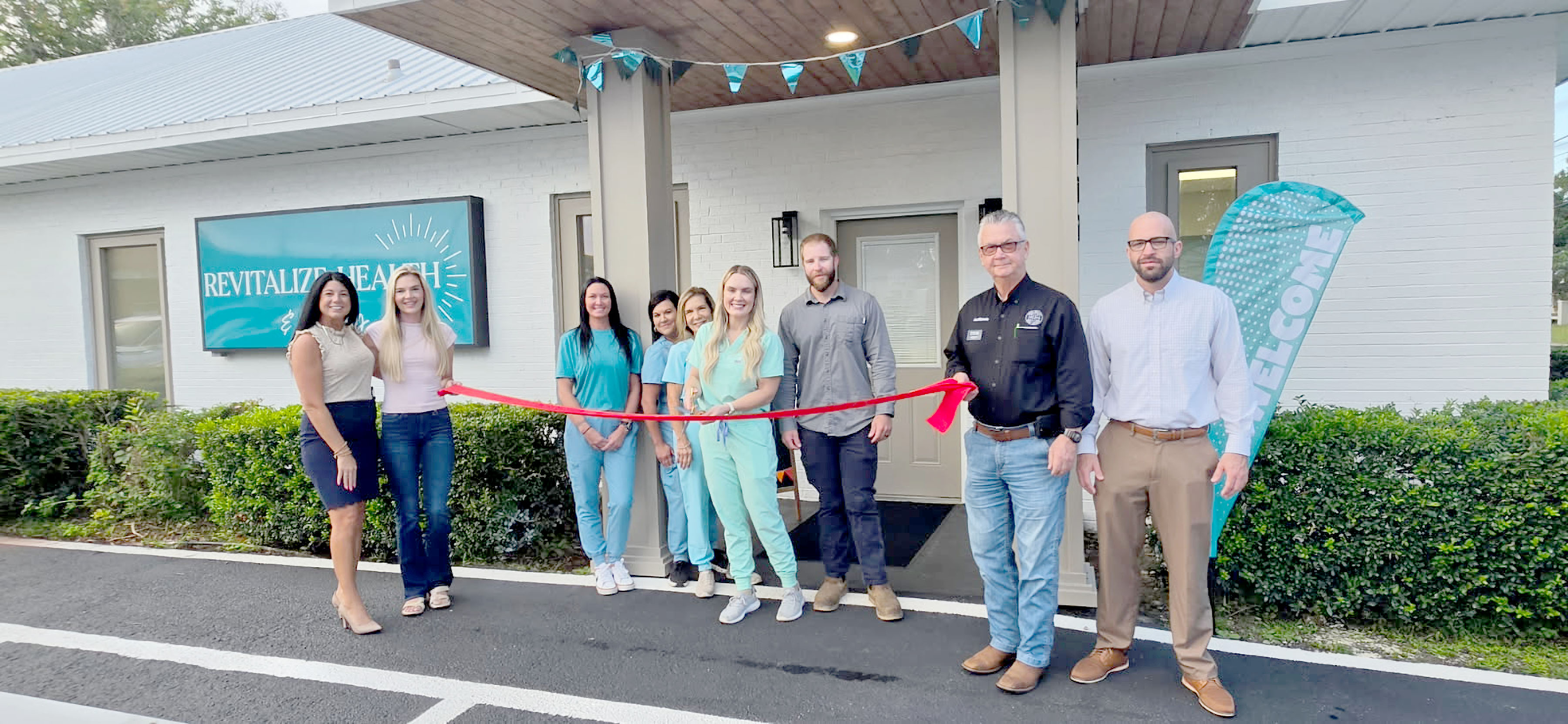 Callahan resident Dr. Brooke Leone and staff welcome the West Nassau Chamber Sept. 18 for the grand opening of Revitalize Health and Body’s new location at 54390 Green Ave., Callahan. 