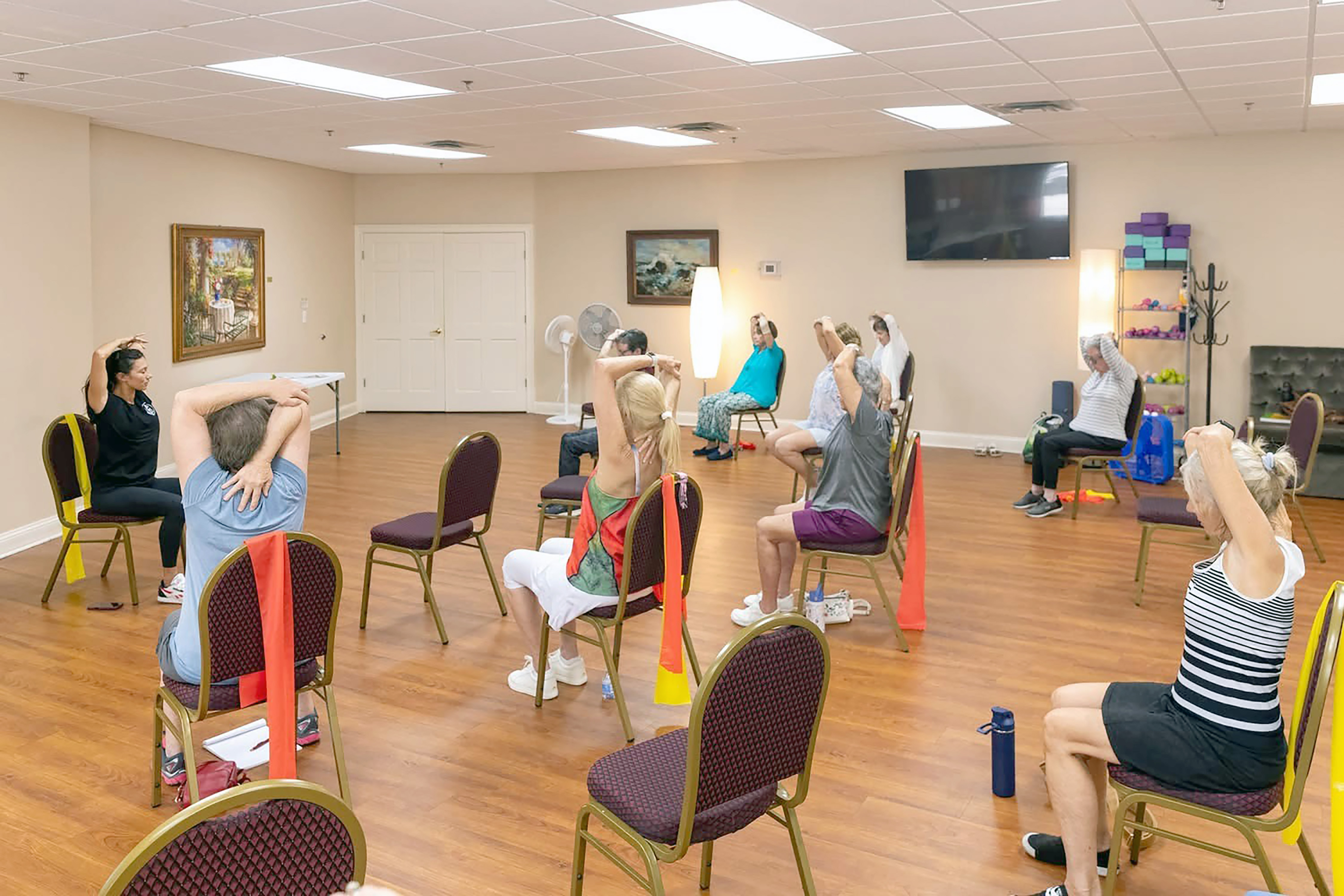 The Jacksonville Dance Theatre and the Amelia Island Dance Festival brought chair dancing to senior citizens. Photo courtesy of the Nassau County Council on Aging