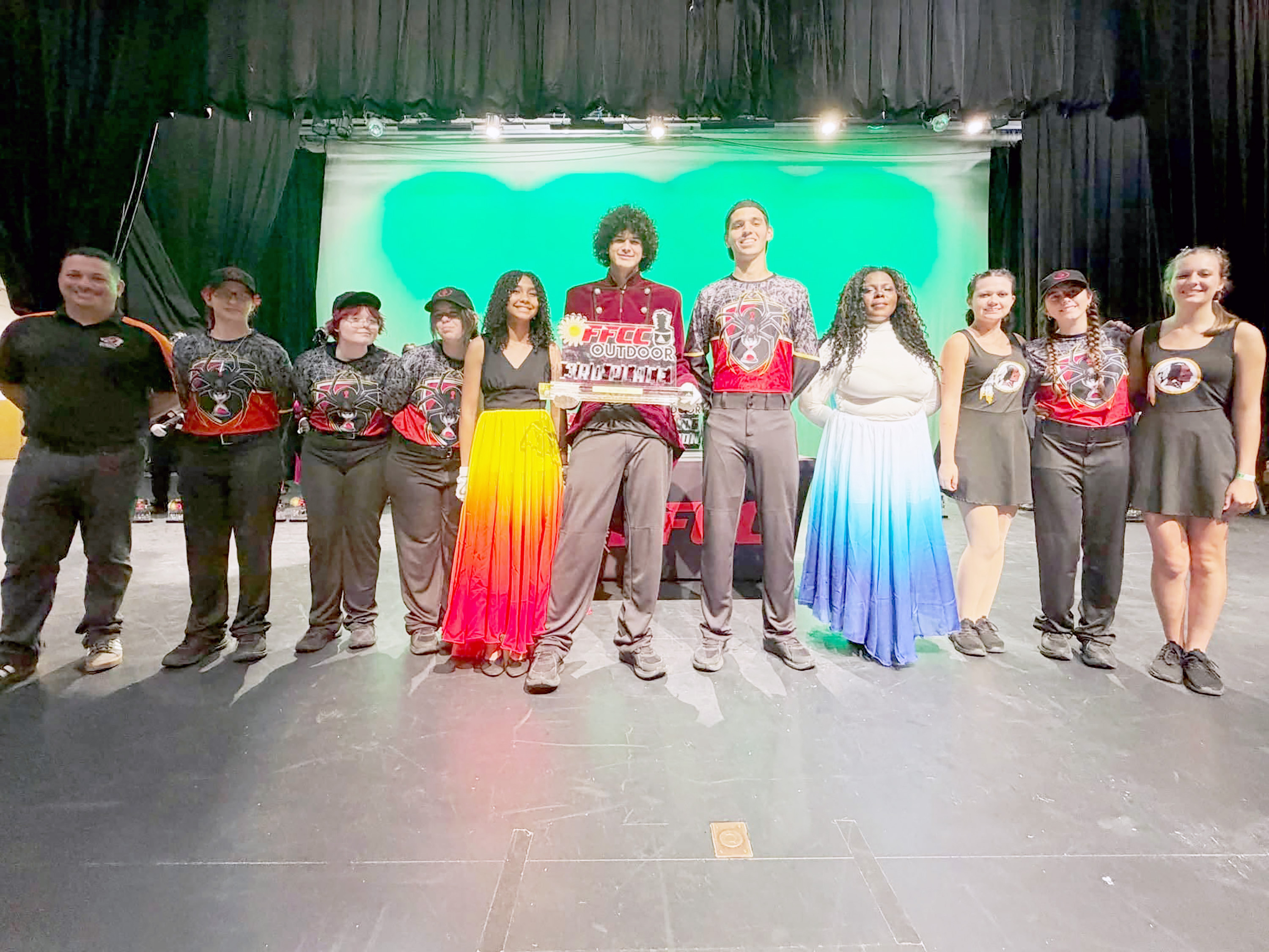 The West Nassau High School Warrior Band won the 2A division at the Florida Federation of Colorguards Circuit Outdoor competition Oct. 3 and also earned two additional division awards, placing third overall. Submitted