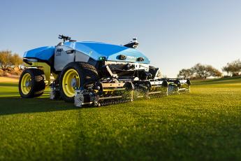 A Firefly AMP P-100 autonomous electric mower will soon be utilized to mow the new Westside Regional Park and other Nassau County properties. The mower purchase at $186,040 was made by the county commission May 20. Photo courtesy of Firefly Automatix