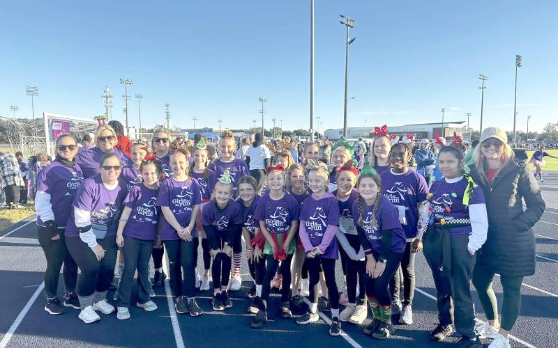Girls from Callahan Intermediate School participate in Girls on the Run at the University of North Florida Dec. 7. CIS’ Mrs. Jefferson, Mrs. Balderson, Mrs. Rewis and Mrs. Clements host the program at the intermediate school. Submitted
