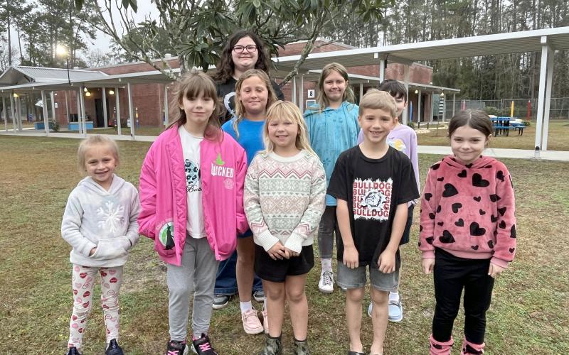 From bottom left, Rylee Hunt, Ryleigh Flagg, Blakely Gainey, Denver Waters and Jupiter Cameron. Back row, from left, Kenly Deen, Kinsley Gainey, Kallie Nolan, and Ellis Box.