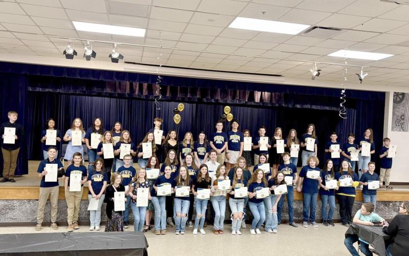 After a weather closure postponed the original induction ceremony, Callahan Middle School welcomes its new Junior Beta Club members Jan. 29.