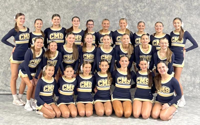 The Callahan Middle School cheerleaders proudly represent Nassau County in two categories among junior high competition at the Universal Cheerleaders Association High School Nationals in Kissimmee.