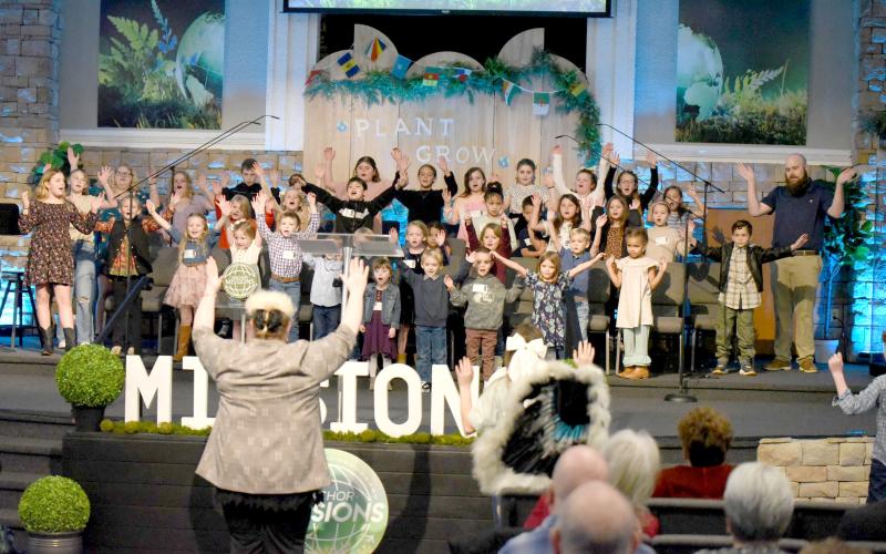 The Anchor Church children sing during the Missions Conference Jan. 26.