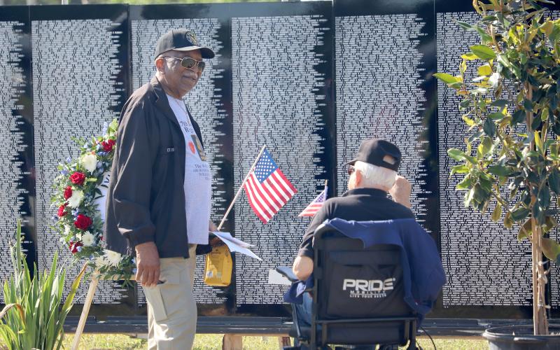 Veterans and community members alike visited the wall throughout the weekend.