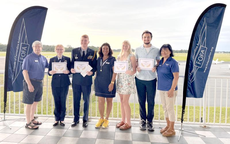 The Friends of Fernandina Aviation present four “Wind Beneath My Wings” Joshua Barber Memorial scholarships.