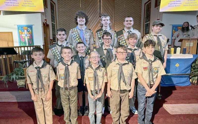 Callahan Boy Scout Troop 351 welcomes new scouts as they cross over from Cub Scouts.