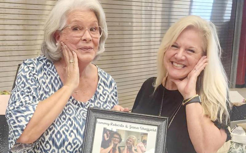 West Nassau High School faculty and staff celebrates Tammy Roberts and Jana Sheffield as they enter retirement.