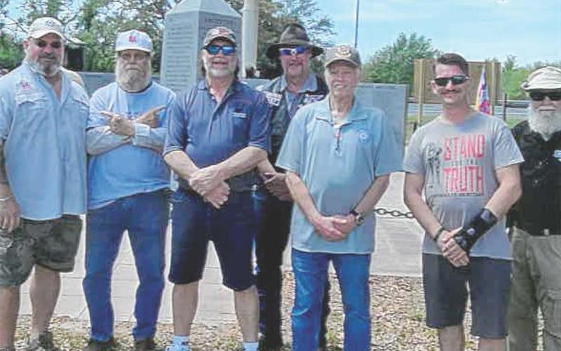 On April 5, Keith Geiger, Jake Newman, Chris Bunton, Jeffro Cotton, Frank Kello, Chris Elands and John Ruff of Sons of Confederate Veterans Kirby-Smith Camp 1209 ​​​​​​​traveled to White Springs.