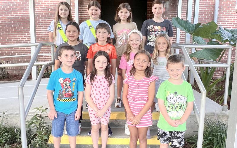 Pictured in the front row are Carter Chambers, Charlee Eastman, Brookly Reynolds, and Beau Wisdom. Pictured in the second row are Emma Davison, Hugh Jones, Baylor Branson, and Ansley Smith. Students in the third row include Josie Abernathy, Karalyne Higginbotham, Saylor Cantrell, and Claude Whaley.