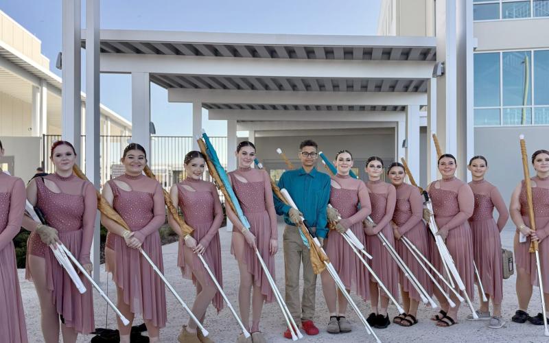 The West Nassau Warrior Guard performs in the Florida Federation of Colorguards Circuit Regional Color Guard Premiere Jan. 17 in Orlando.
