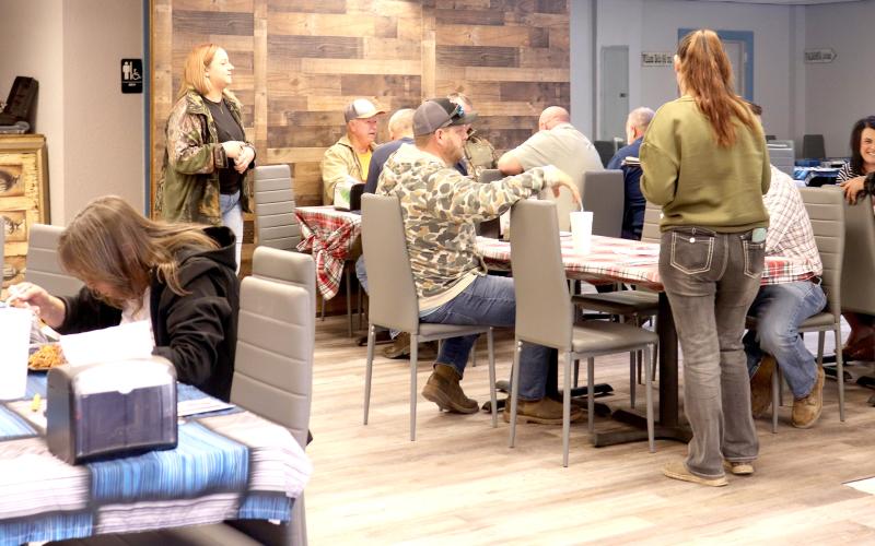Customers eat lunch Monday at Gracie’s Kountry Kitchen, which recently opened in Callahan. Photo by Anna Newhoff