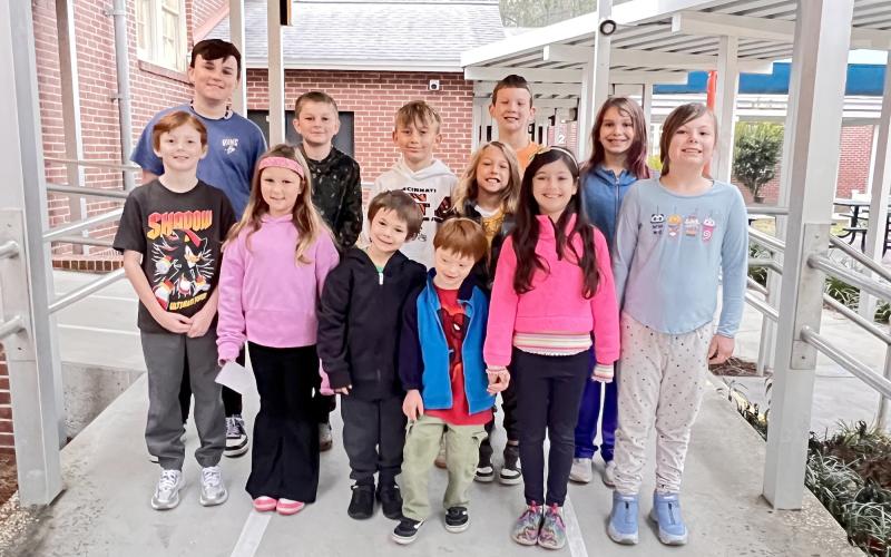 The trait for February is perseverance. Bryceville Elementary School students of the month were selected for continuing to try even when it is hard to do so. The trait for February is perseverance. Bryceville Elementary School students of the month were selected for continuing to try even when it is hard to do so.
