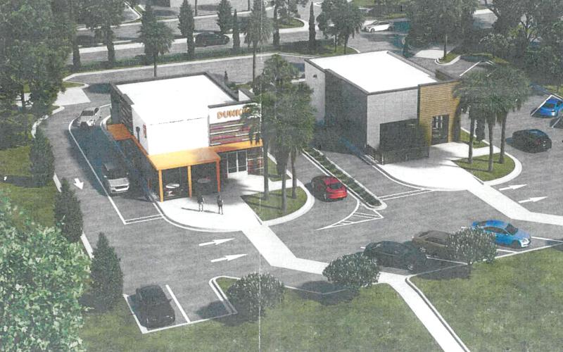 The Dunkin’ Donuts site plan includes a second building to house a future chain food store. The Callahan Town Council approved the site plan March 2. Submitted
