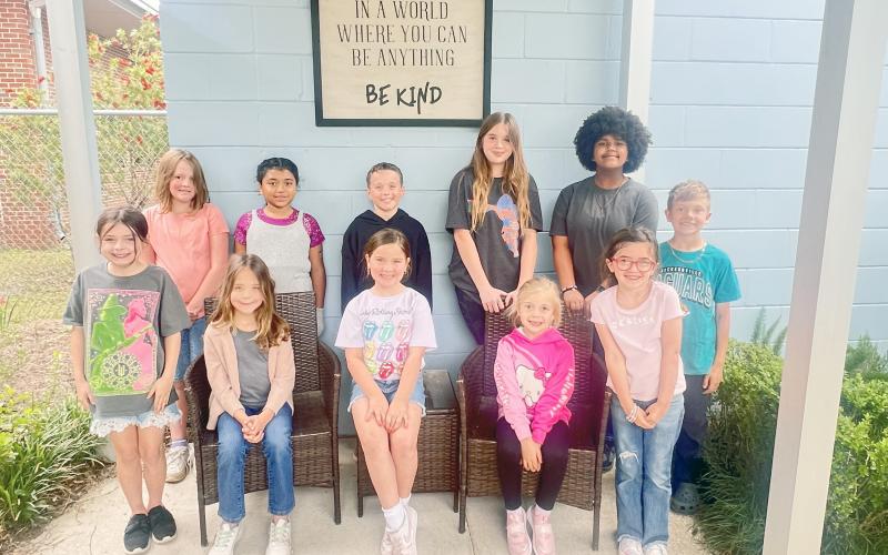 Bryceville Elementary School students learn about the character traits of volunteerism and mentorship in April.