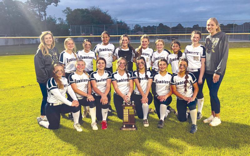 The Callahan Middle School, Lady Ramblers softball team is crowned county champion April 10 at Yulee Middle School.