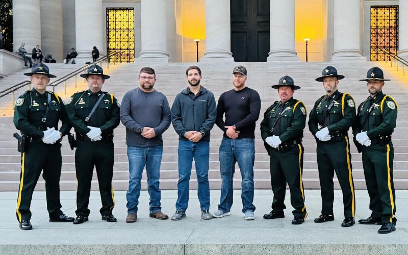 Members of the Nassau County Sheriff’s Office Honor Guard participate in the 45th Annual National Peace Officers’ Memorial Service May 15, standing in remembrance of the heroes who made the ultimate sacrifice in the line of duty.
