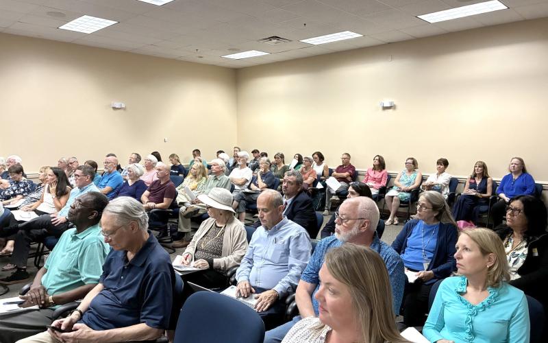 Residents pack the county commission chambers Monday night as the data center moratorium is enacted. Photo by Nassau County Public Information