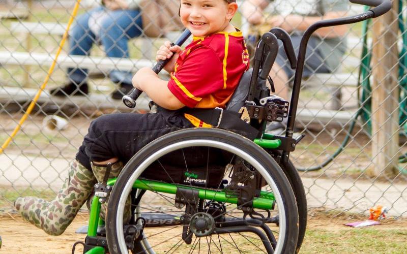 The Challengers are all smiles as they play ball. Photos courtesy of the Callahan Challengers League