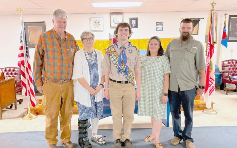 Charlie Ryan is joined by family members as he ascends to the rank of Eagle Scout.