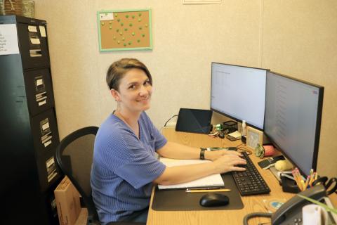 Hilliard Public Information Officer and Event Coordinator Alicia Head prepares to update the town’s event calendar.