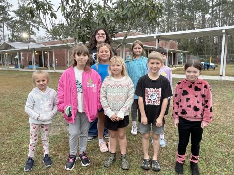 From bottom left, Rylee Hunt, Ryleigh Flagg, Blakely Gainey, Denver Waters and Jupiter Cameron. Back row, from left, Kenly Deen, Kinsley Gainey, Kallie Nolan, and Ellis Box. 