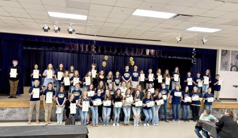 After a weather closure postponed the original induction ceremony, Callahan Middle School welcomes its new Junior Beta Club members Jan. 29. 