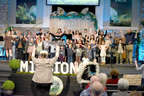 The Anchor Church children sing during the Missions Conference Jan. 26. 
