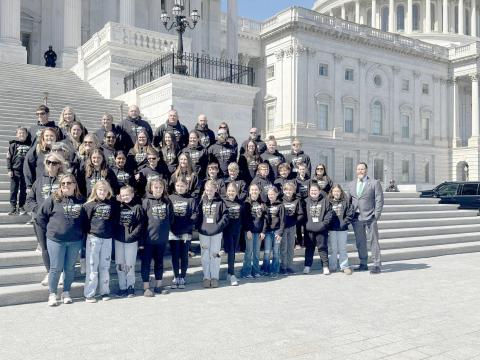 Students from Hilliard Elementary School visit Washington, D.C. before spring break. 