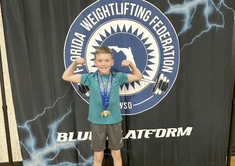 Blayze Mattox is the 2025 state champion for ages 13 and under. He competed at the USA Weightlifting Florida State Championship in Lake Wales. Submitted