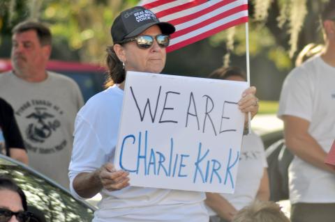 Several hundred people gathered to pray for Kirk’s family and the continuance of his mission to mobilize religious communities on conservative issues. Kirk was killed Sept. 10 at Utah Valley University. 