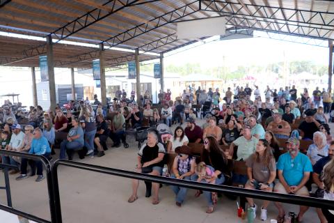 Community members watch the mane event