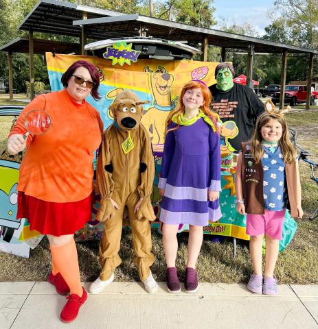 More than 20 decorated trunks greeted hundreds of visitors at Hilliard’s Trunk Trail at Town Hall Park Oct. 25. Photo courtesy of the Town of Hilliard