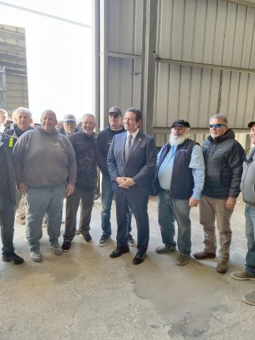 Florida Gov. Ron DeSantis joins local fishermen at Monday’s Atlantic red snapper press conference at the Amelia Island Marina. Photo by George Spicer