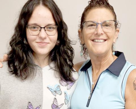 Vicki Arpin mentors Emma Jones at Hilliard Middle-Senior High School. Seventh, eighth and ninth-grade students are encouraged to apply for the program by Nov. 15. Submitted