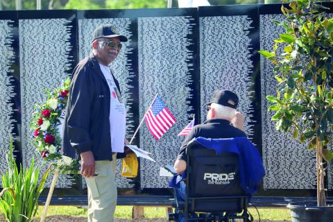 Locals and visitors alike had the opportunity to visit the Vietnam Traveling Memorial Wall in Callahan in April 2025.
