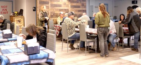 Customers eat lunch Monday at Gracie’s Kountry Kitchen, which recently opened in Callahan. Photo by Anna Newhoff