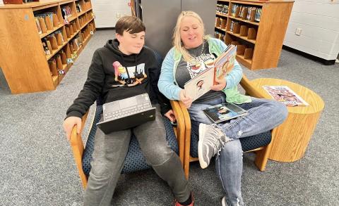Bryceville Elementary School students and their family members gather for Be a Champion Reader Night.