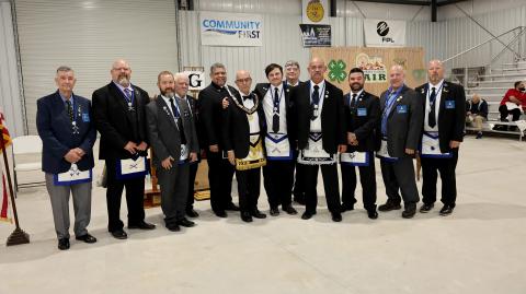 Freemasons gather together for the 100 Man Mason meeting at the Northeast Florida Fairgrounds March 28. Submitted