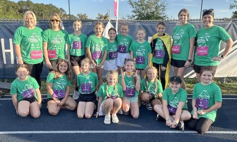 The Girls on the Run club at Callahan Intermediate School crossed the finish line of their 5K goal at the University of North Florida Saturday. Third-grader Isabella Williams, 8, finished in the top 20 runners of more than 2,000 participants. The girls spent weeks practicing for the run and ran with buddies as they learned to set goals and believe in themselves. Submitted