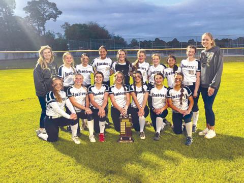 The Callahan Middle School, Lady Ramblers softball team is crowned county champion April 10 at Yulee Middle School.