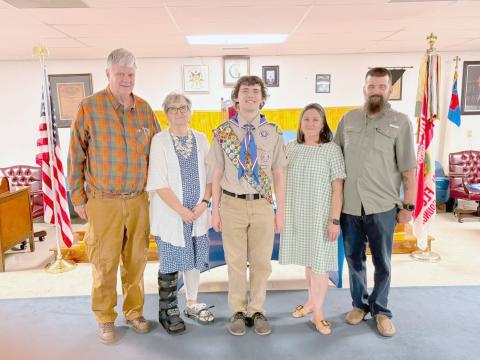 Charlie Ryan is joined by family members as he ascends to the rank of Eagle Scout. 