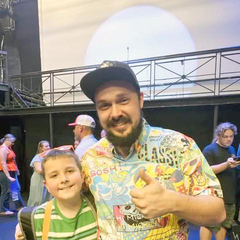 Callahan’s Jase Shinholser joins Milner Martin in New York for the production of “Home Squad: The Musical.” Submitted
