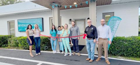 Callahan resident Dr. Brooke Leone and staff welcome the West Nassau Chamber Sept. 18 for the grand opening of Revitalize Health and Body’s new location at 54390 Green Ave., Callahan. 