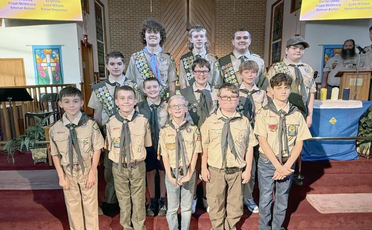 Callahan Boy Scout Troop 351 welcomes new scouts as they cross over from Cub Scouts.