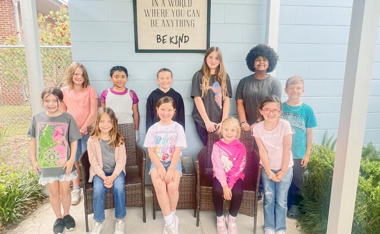 Bryceville Elementary School students learn about the character traits of volunteerism and mentorship in April.