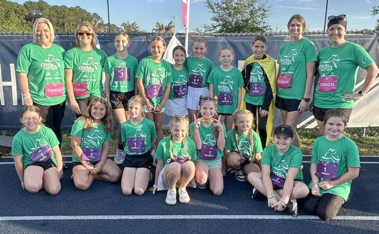 The Girls on the Run club at Callahan Intermediate School crossed the finish line of their 5K goal at the University of North Florida Saturday. Third-grader Isabella Williams, 8, finished in the top 20 runners of more than 2,000 participants. The girls spent weeks practicing for the run and ran with buddies as they learned to set goals and believe in themselves. Submitted