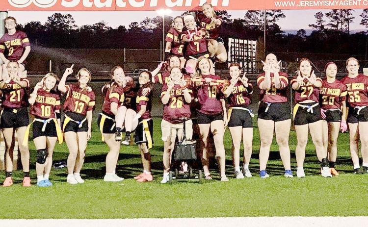 The West Nassau High School flag football team faced Florida State University High School in the Class 1A state playoffs April 28.